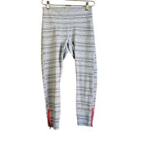 Lululemon High Times Pant Zip Leg Women's 6 Cyber Stripe White / Silver Fox Yoga